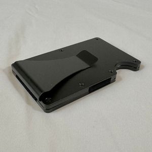 NEW Slim RFID Blocking Card Holder Aluminum Metal Wallet for Men and Women Black